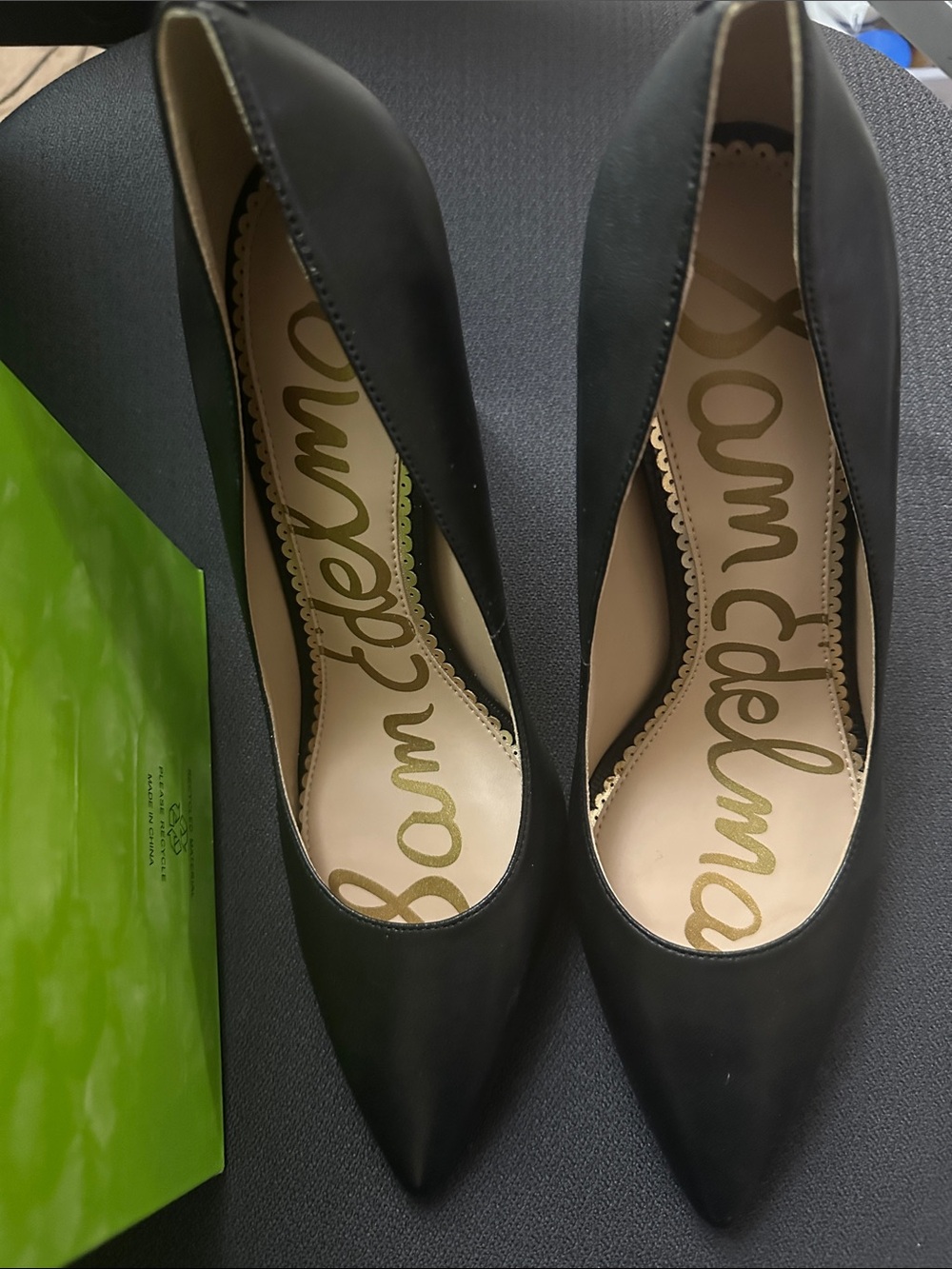 Sam Edelman Black Pointed-Toe Classic Pumps New In Box!